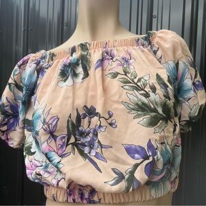 Forever 21 Floral Blouse in Peach and Purple